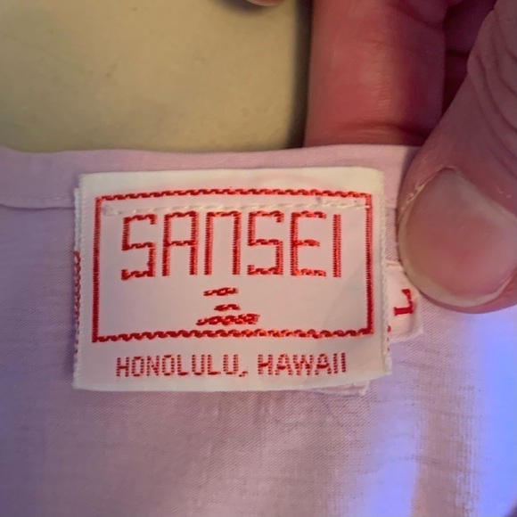 🌺 Vintage Hawaii! 1980's Sansei Lavender and Teal Tanktop, Size L 🌴 - Picture 3 of 11